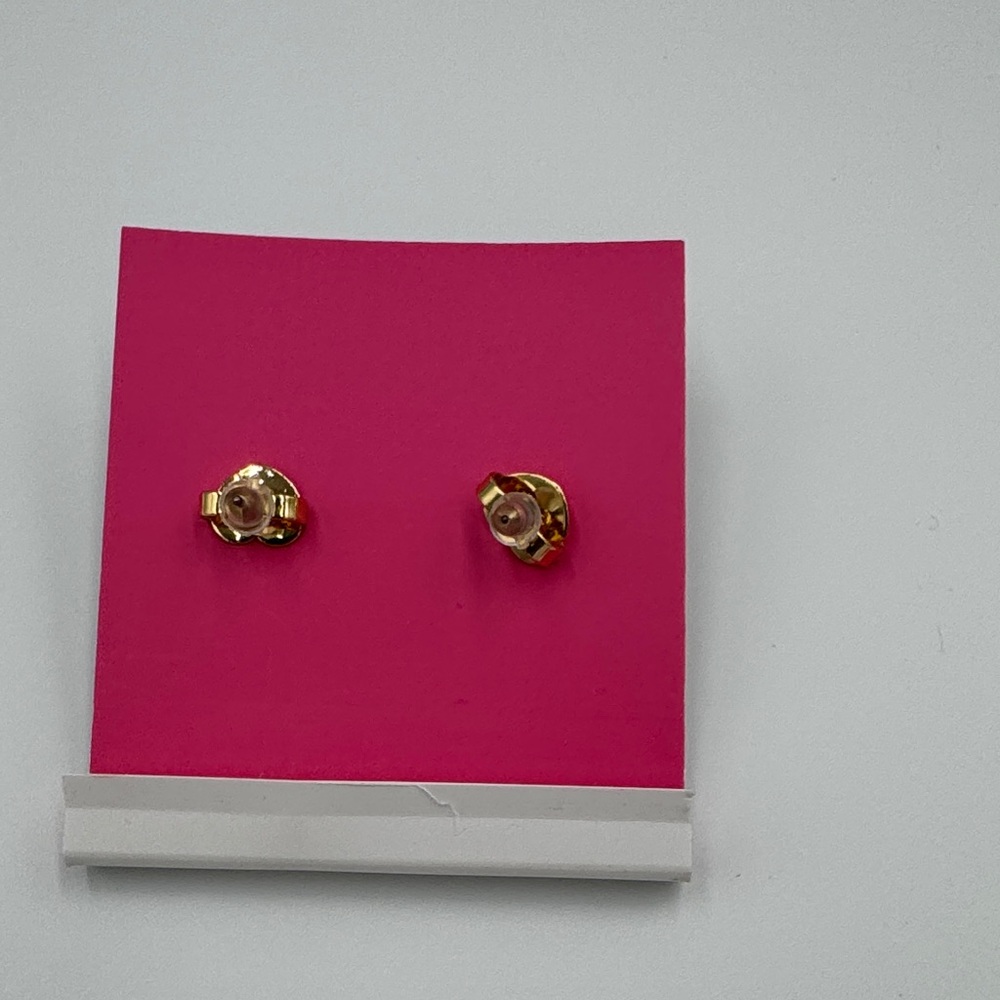 Kate Spade Earrings Gold Tone w/ Black & Clear Crystals - Picture 3 of 3